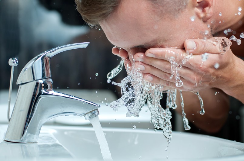 Washing face